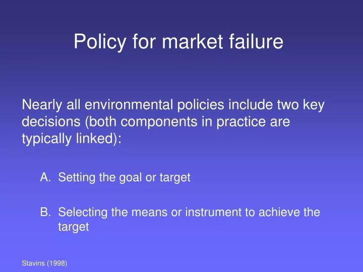 policy for market failure