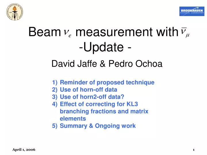 beam measurement with update