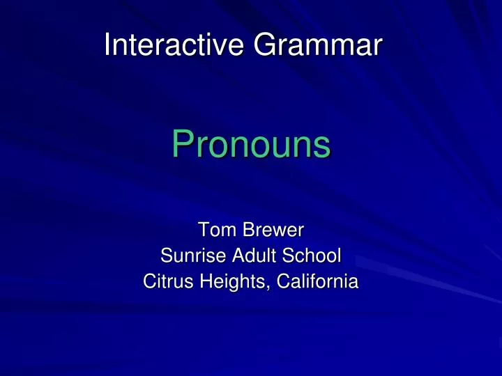 interactive grammar