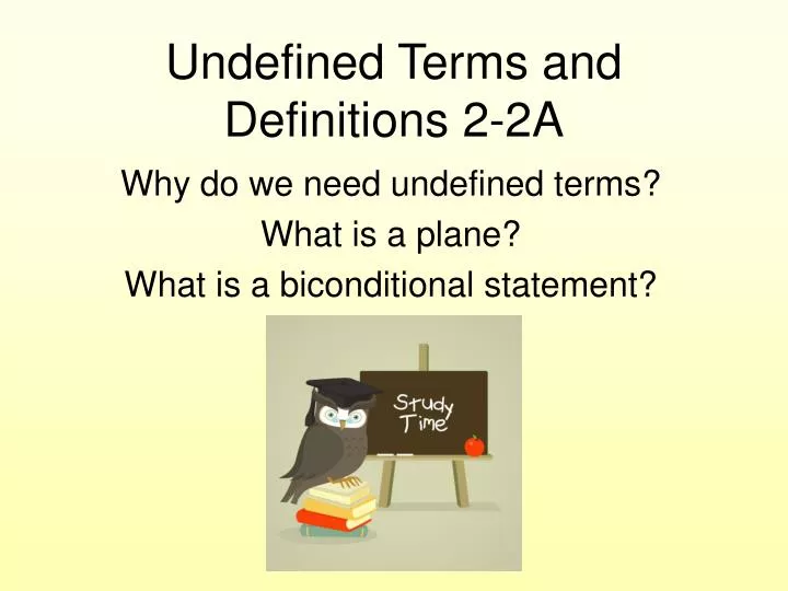 undefined terms and definitions 2 2a