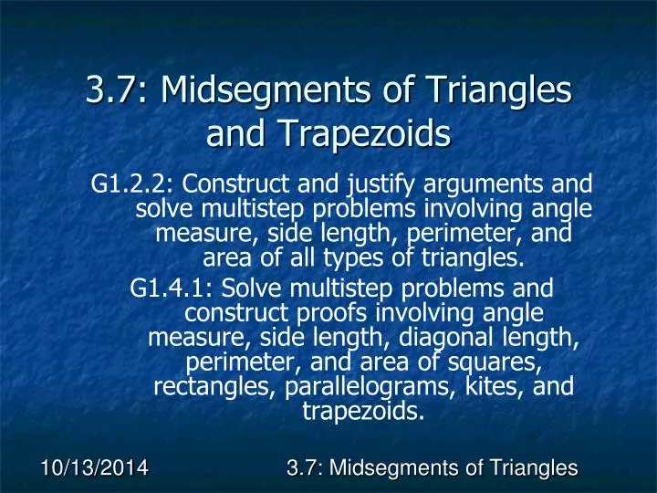 3 7 midsegments of triangles and trapezoids