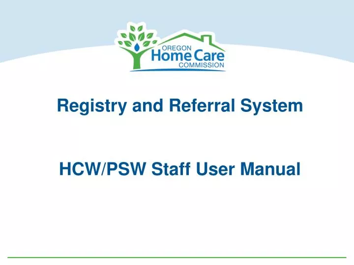 registry and referral system hcw psw staff user manual