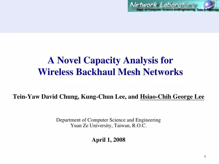 a novel capacity analysis for wireless backhaul mesh networks