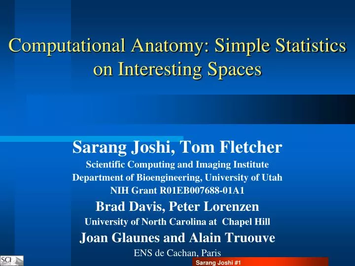 computational anatomy simple statistics on interesting spaces