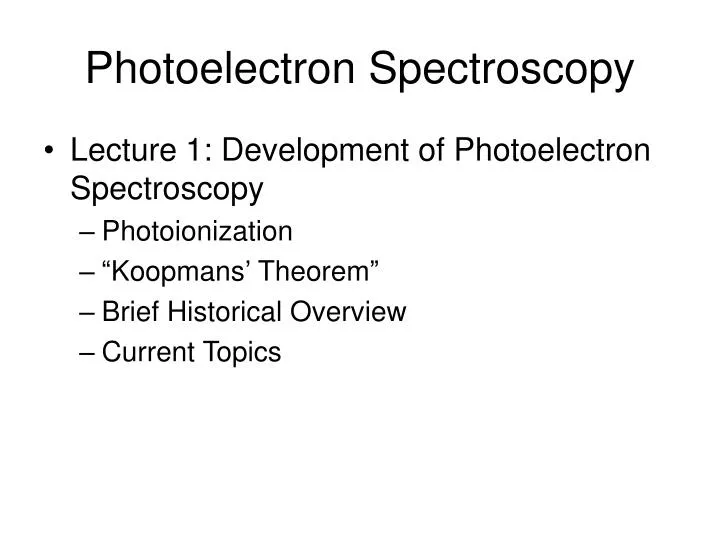 photoelectron spectroscopy