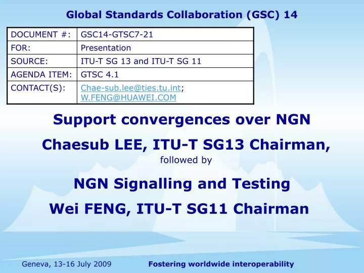 support convergences over ngn