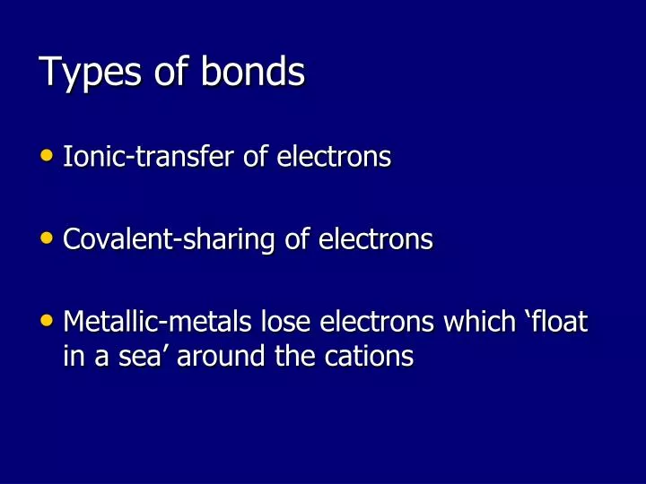 types of bonds