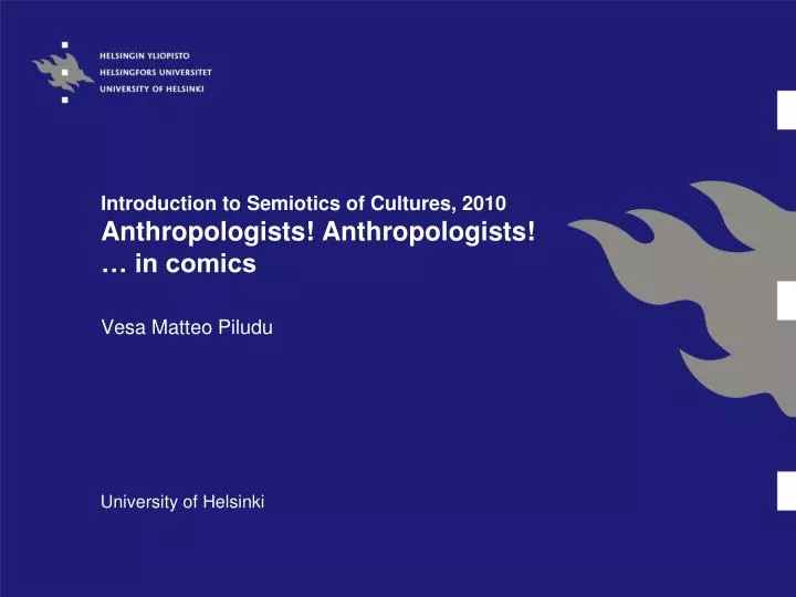 introduction to semiotics of cultures 2010 anthropologists anthropologists in comics