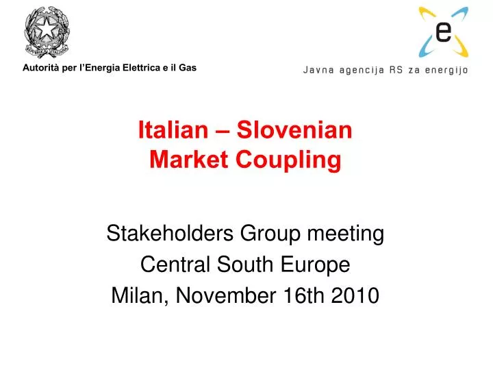 italian slovenian market coupling
