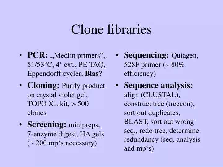 clone libraries