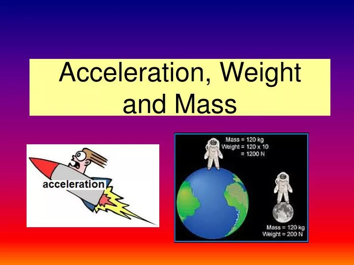 acceleration weight and mass