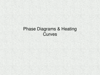 Phase Diagrams &amp; Heating Curves