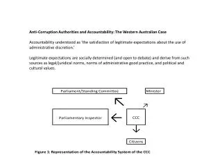 Anti-Corruption Authorities and Accountability: The Western Australian Case