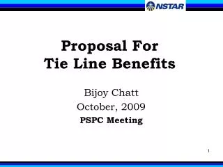 Proposal For Tie Line Benefits