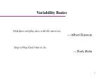 Variability Basics - slide 1