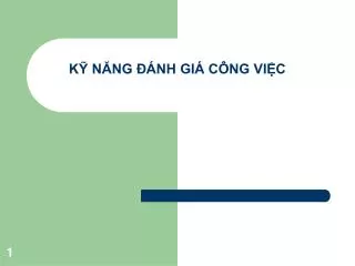k n ng nh gi c ng vi c