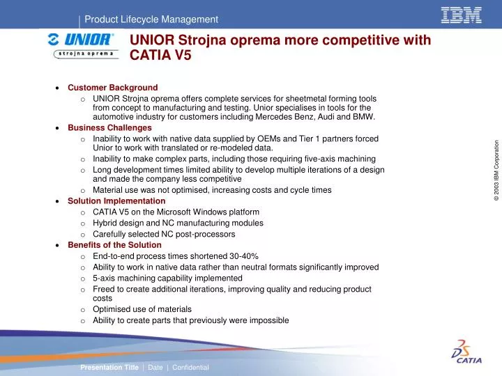 unior strojna oprema more competitive with catia v5