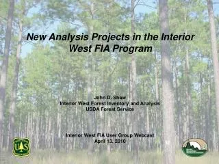 New Analysis Projects in the Interior West FIA Program