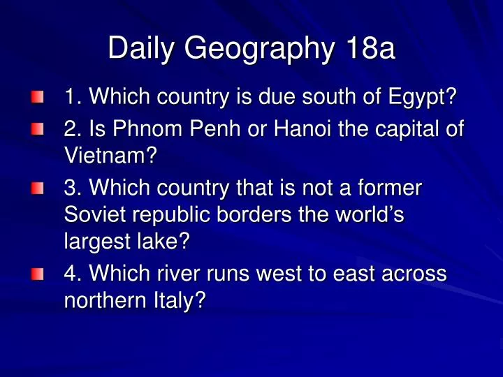 daily geography 18a