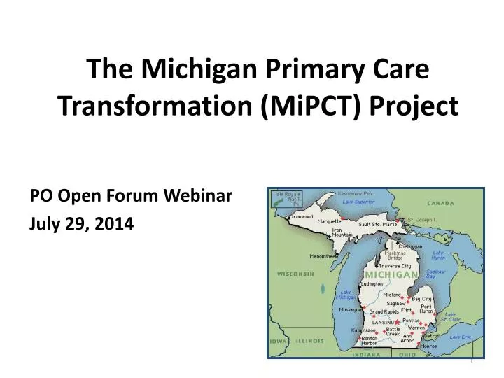 the michigan primary care transformation mipct project