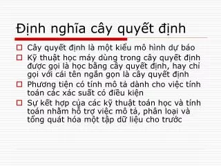 nh ngh a c y quy t nh