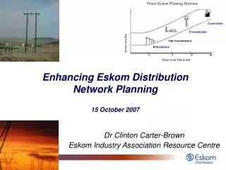 Enhancing Eskom Distribution Network Planning 15 October 2007
