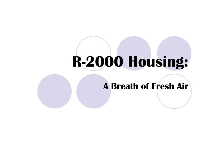 r 2000 housing