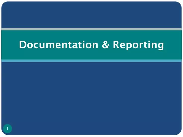documentation reporting