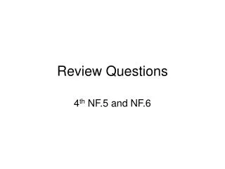 Review Questions