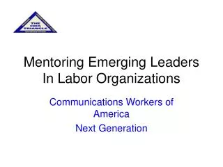 Mentoring Emerging Leaders In Labor Organizations