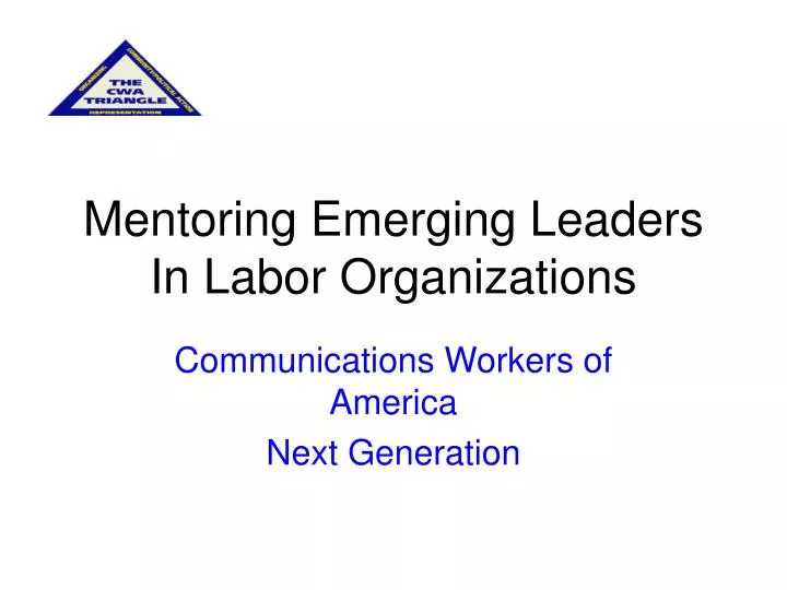 mentoring emerging leaders in labor organizations