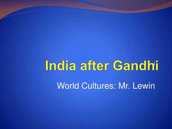 india after gandhi