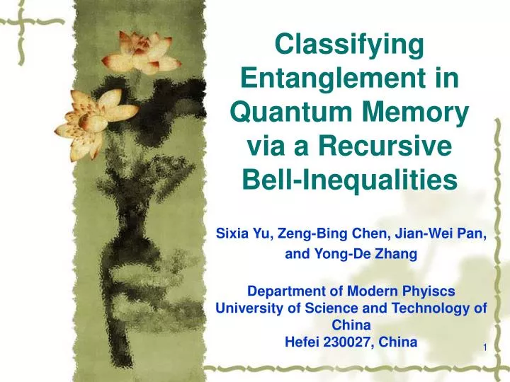 classifying entanglement in quantum memory via a recursive bell inequalities