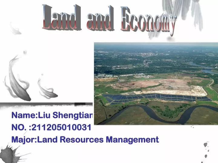 name liu shengtian no 211205010031 major land r esources m anagement