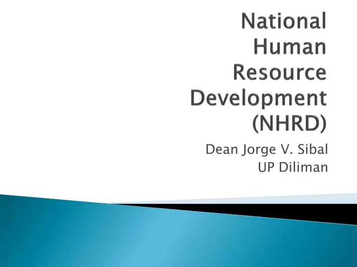 national human resource development nhrd