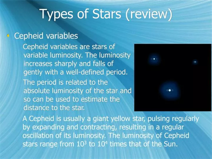 types of stars review
