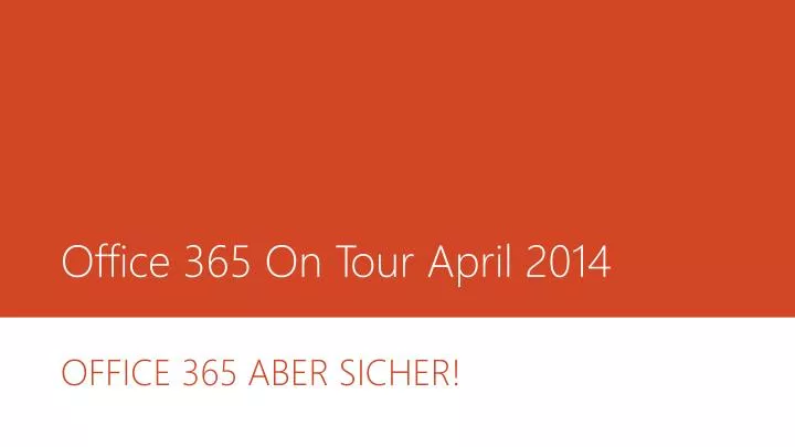 office 365 on tour april 2014