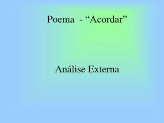 poema acordar