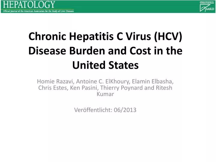 chronic hepatitis c virus hcv disease burden and cost in the united states