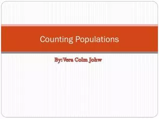 Counting Populations