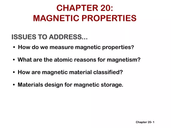 chapter 20 magnetic properties