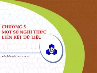 ch ng 5 m t s nghi th c li n k t d li u