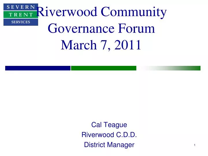 riverwood community governance forum march 7 2011