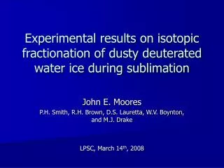 Experimental results on isotopic fractionation of dusty deuterated water ice during sublimation