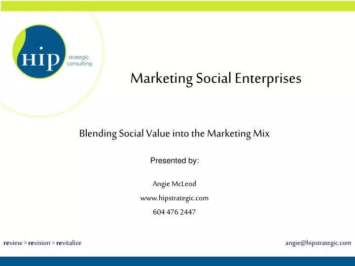 marketing social enterprises