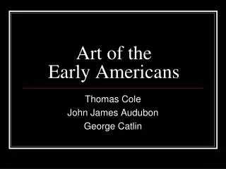 Art of the Early Americans