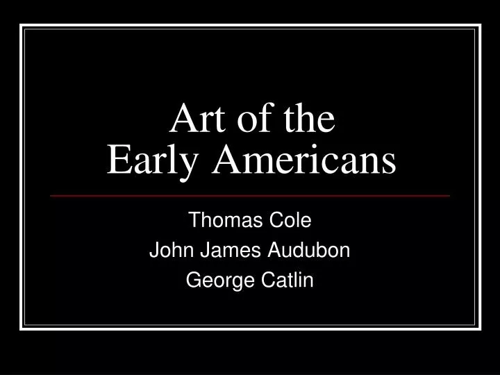 art of the early americans