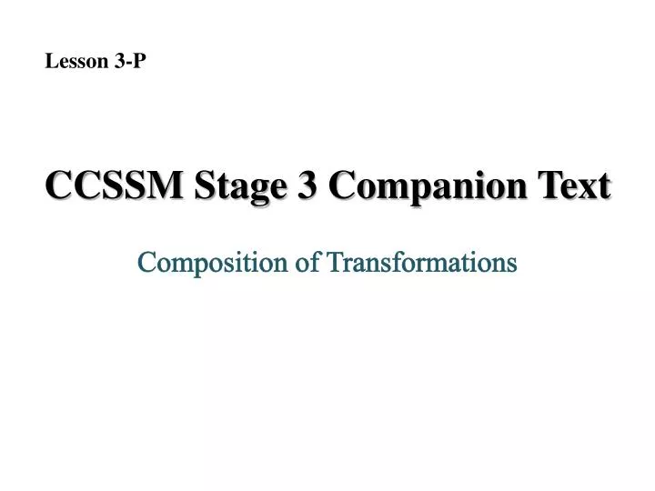 ccssm stage 3 companion text