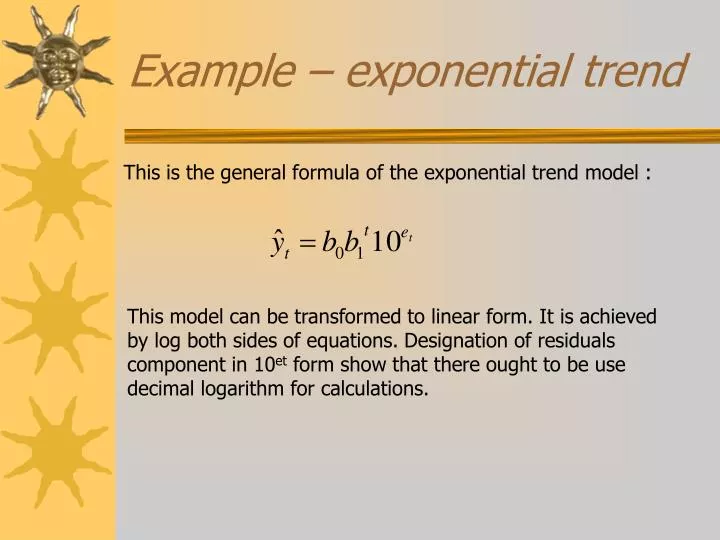 example exponential trend