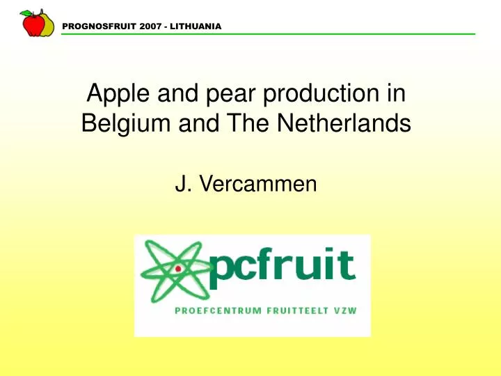 apple and pear production in belgium and the netherlands